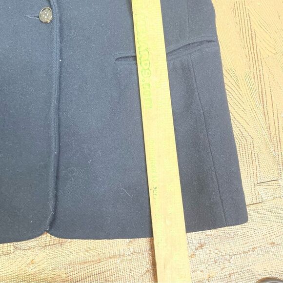Vintage J. Crew Button‎ Down Navy Topcoat Pea Coat Size 8 EUC Wool & Cashmere - Picture 7 of 8